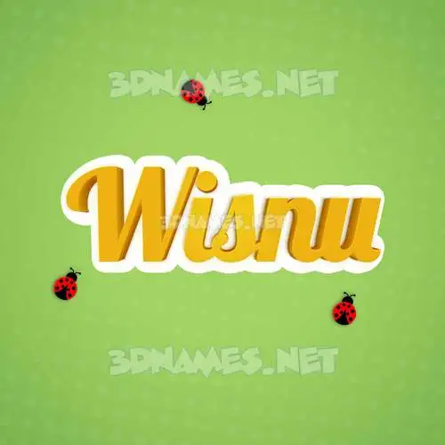 wisnu in Ladybugs style - 3D name wallpaper wisnu in Ladybugs style - 3D name wallpaper