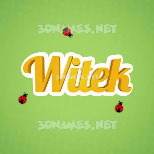 witek in Ladybugs style - 3D name wallpaper
