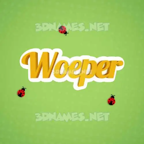 woeper in Ladybugs style - 3D name wallpaper woeper in Ladybugs style - 3D name wallpaper