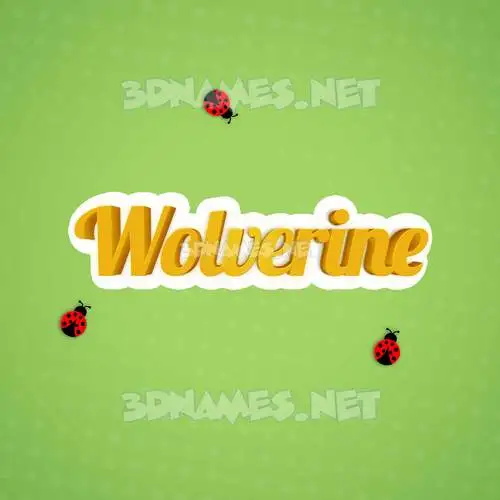 wolverine in Ladybugs style - 3D name wallpaper wolverine in Ladybugs style - 3D name wallpaper