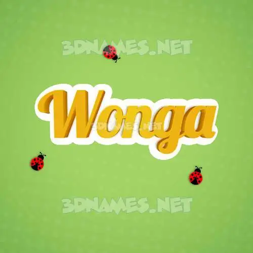wonga in Ladybugs style - 3D name wallpaper wonga in Ladybugs style - 3D name wallpaper
