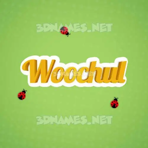woochul in Ladybugs style - 3D name wallpaper woochul in Ladybugs style - 3D name wallpaper