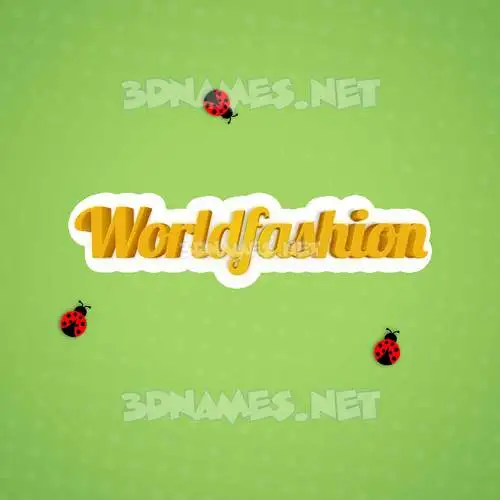 worldfashion in Ladybugs style - 3D name wallpaper