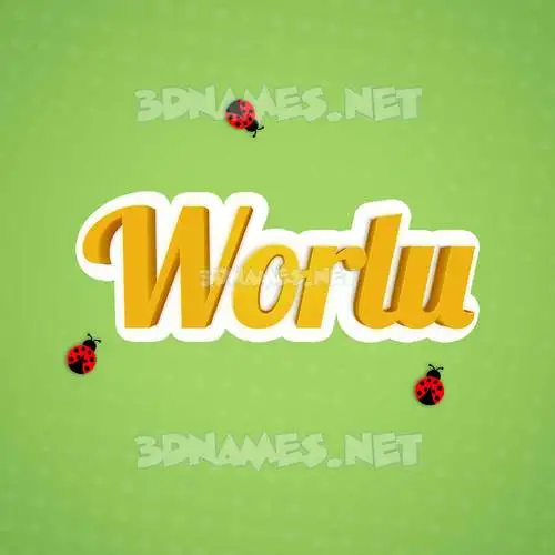 worlu in Ladybugs style - 3D name wallpaper
