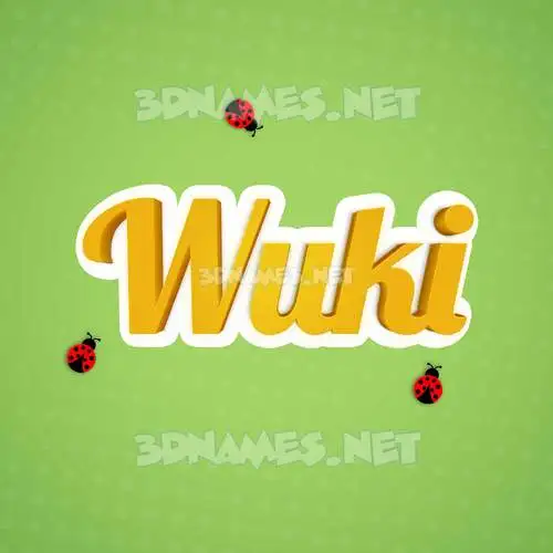 wuki in Ladybugs style - 3D name wallpaper