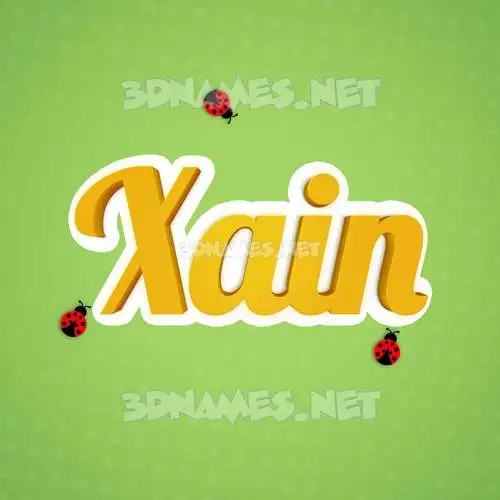 xain in Ladybugs style - 3D name wallpaper xain in Ladybugs style - 3D name wallpaper