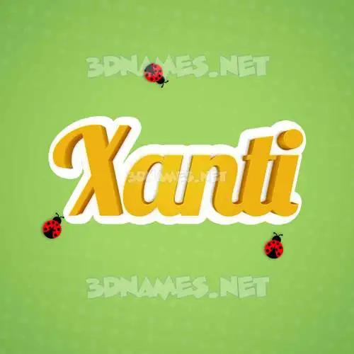 xanti in Ladybugs style - 3D name wallpaper xanti in Ladybugs style - 3D name wallpaper