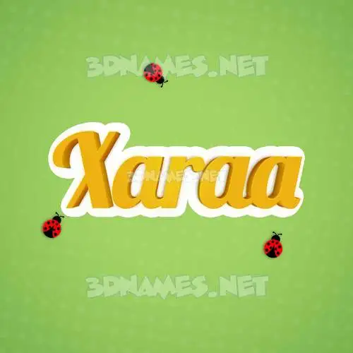 xaraa in Ladybugs style - 3D name wallpaper xaraa in Ladybugs style - 3D name wallpaper