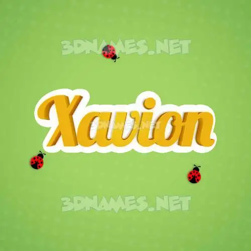 xavion in Ladybugs style - 3D name wallpaper xavion in Ladybugs style - 3D name wallpaper