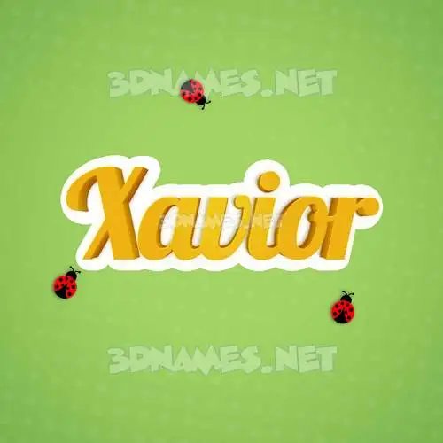 xavior in Ladybugs style - 3D name wallpaper