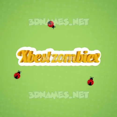 xbestzombiex in Ladybugs style - 3D name wallpaper