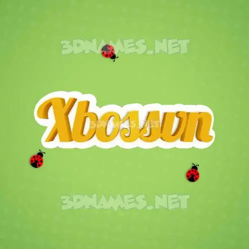 xbossvn in Ladybugs style - 3D name wallpaper