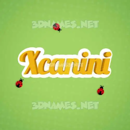 xcanini in Ladybugs style - 3D name wallpaper xcanini in Ladybugs style - 3D name wallpaper