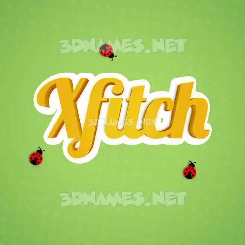 xfitch in Ladybugs style - 3D name wallpaper xfitch in Ladybugs style - 3D name wallpaper