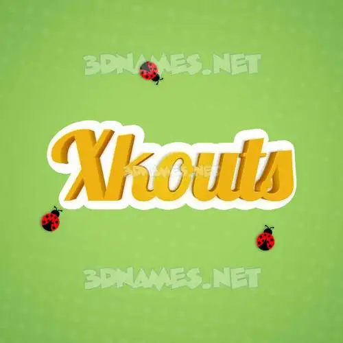xkouts in Ladybugs style - 3D name wallpaper