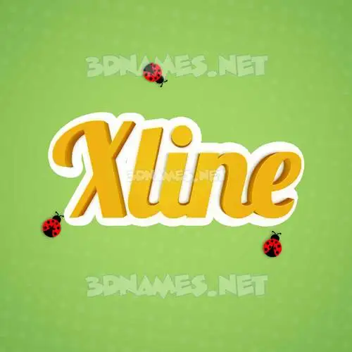 xline in Ladybugs style - 3D name wallpaper xline in Ladybugs style - 3D name wallpaper
