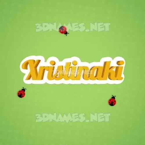 xristinaki in Ladybugs style - 3D name wallpaper