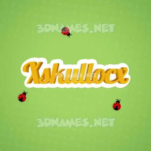 xskullocx in Ladybugs style - 3D name wallpaper xskullocx in Ladybugs style - 3D name wallpaper