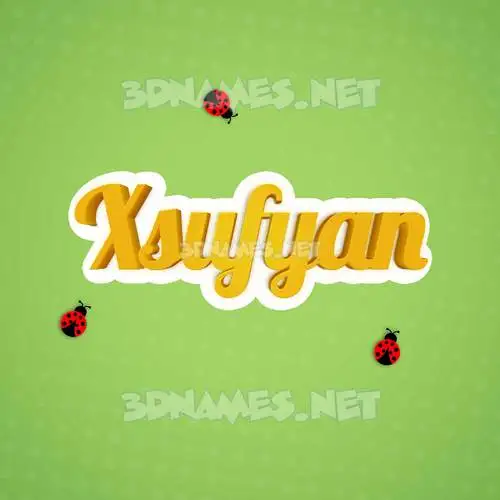 xsufyan in Ladybugs style - 3D name wallpaper xsufyan in Ladybugs style - 3D name wallpaper