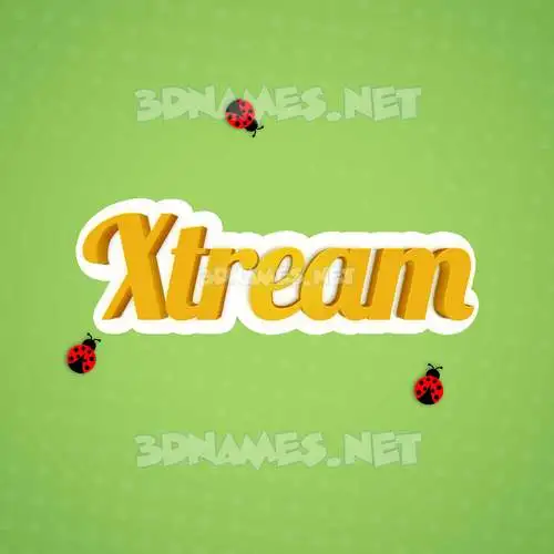 xtream in Ladybugs style - 3D name wallpaper xtream in Ladybugs style - 3D name wallpaper