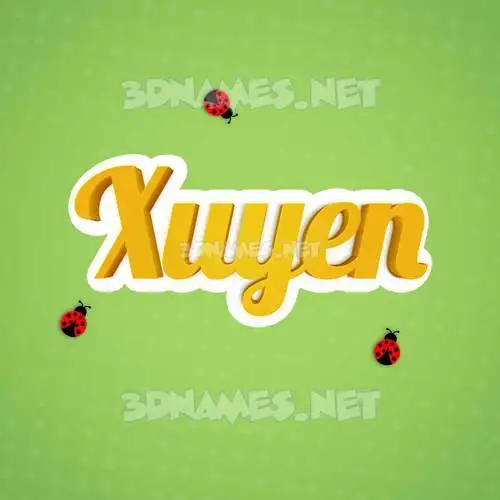 xuyen in Ladybugs style - 3D name wallpaper