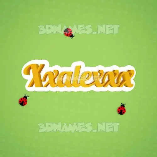 xxalexxx in Ladybugs style - 3D name wallpaper xxalexxx in Ladybugs style - 3D name wallpaper