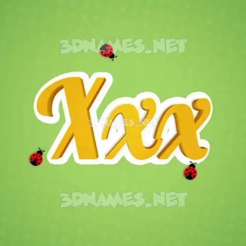 xxx in Ladybugs style - 3D name wallpaper xxx in Ladybugs style - 3D name wallpaper