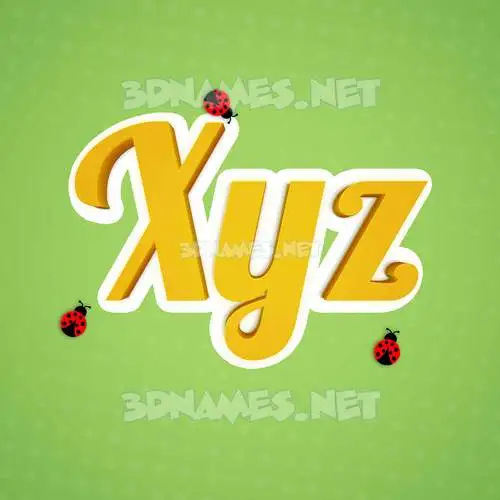 xyz in Ladybugs style - 3D name wallpaper xyz in Ladybugs style - 3D name wallpaper
