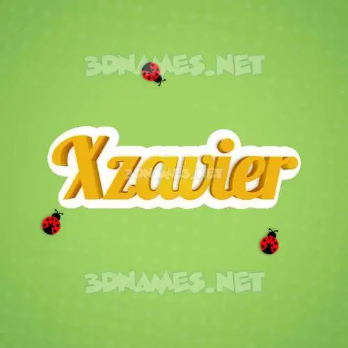 xzavier in Ladybugs style - 3D name wallpaper xzavier in Ladybugs style - 3D name wallpaper