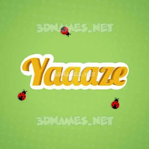 yaaaze in Ladybugs style - 3D name wallpaper yaaaze in Ladybugs style - 3D name wallpaper