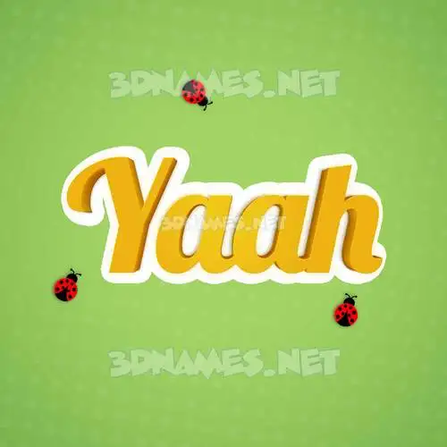 yaah in Ladybugs style - 3D name wallpaper yaah in Ladybugs style - 3D name wallpaper