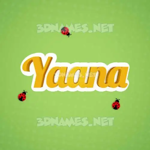 yaana in Ladybugs style - 3D name wallpaper