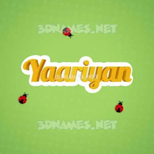 yaariyan in Ladybugs style - 3D name wallpaper yaariyan in Ladybugs style - 3D name wallpaper