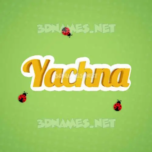 yachna in Ladybugs style - 3D name wallpaper yachna in Ladybugs style - 3D name wallpaper
