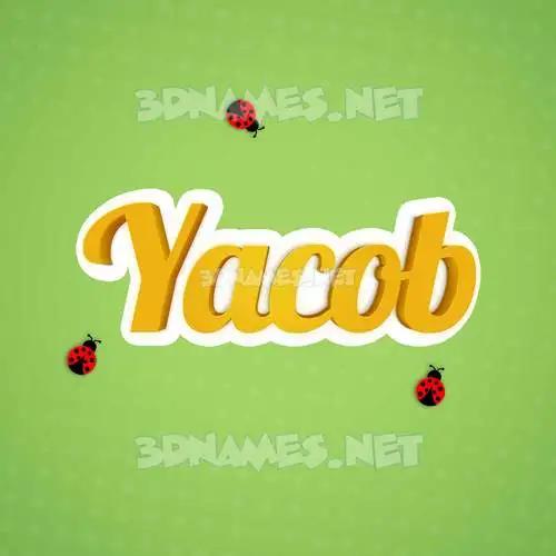 yacob in Ladybugs style - 3D name wallpaper