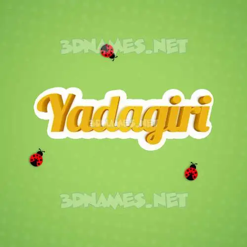 yadagiri in Ladybugs style - 3D name wallpaper