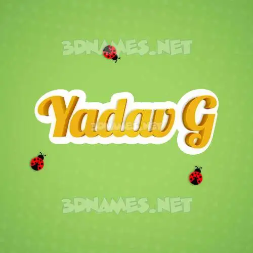 yadav g in Ladybugs style - 3D name wallpaper