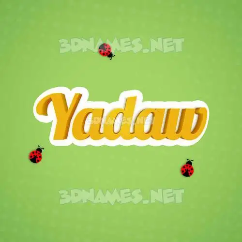 yadaw in Ladybugs style - 3D name wallpaper