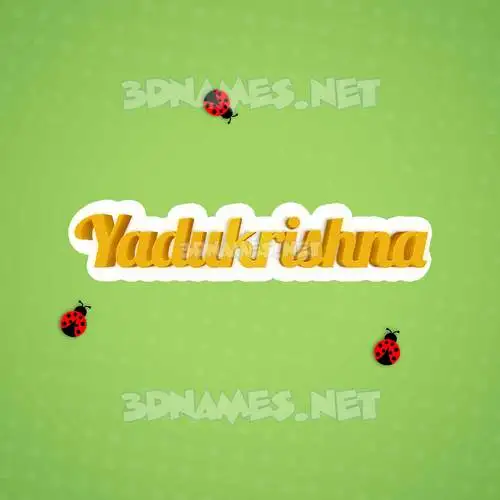yadukrishna in Ladybugs style - 3D name wallpaper