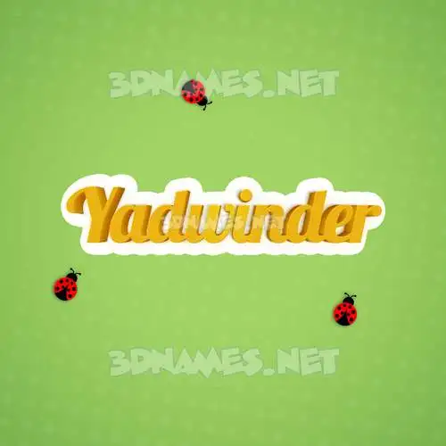 yadwinder in Ladybugs style - 3D name wallpaper