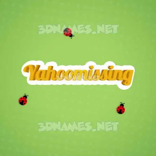 yahoomissing in Ladybugs style - 3D name wallpaper yahoomissing in Ladybugs style - 3D name wallpaper