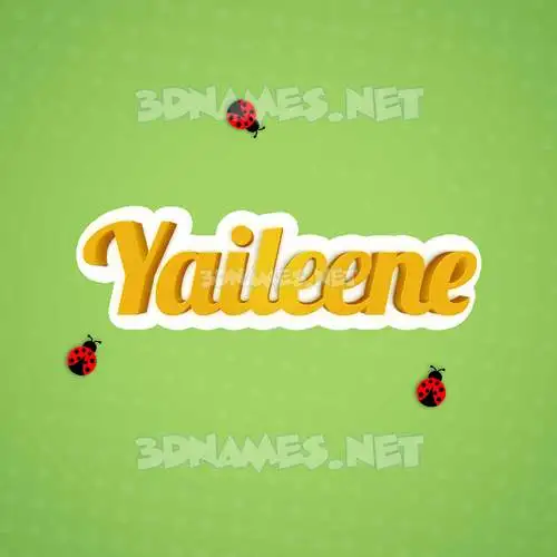 yaileene in Ladybugs style - 3D name wallpaper