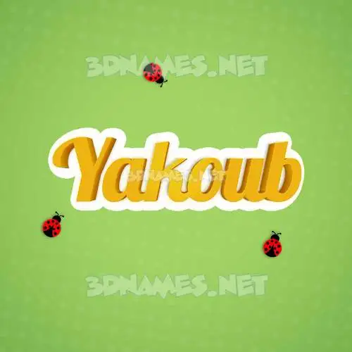 yakoub in Ladybugs style - 3D name wallpaper yakoub in Ladybugs style - 3D name wallpaper