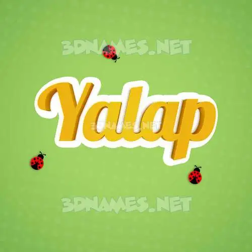 yalap in Ladybugs style - 3D name wallpaper