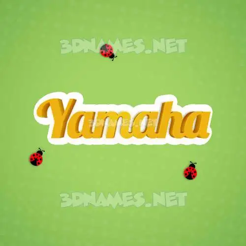 yamaha in Ladybugs style - 3D name wallpaper