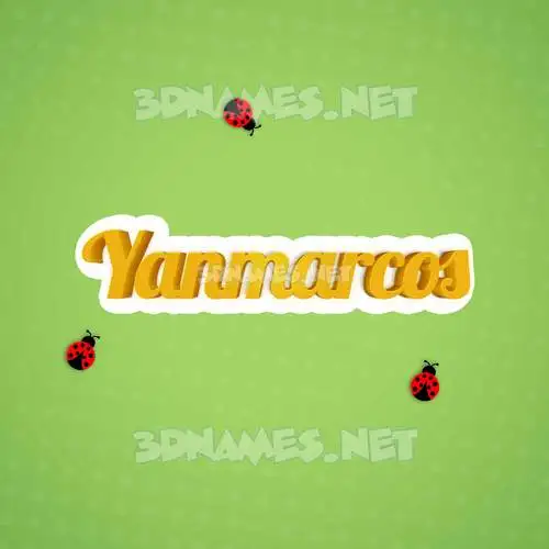 yanmarcos in Ladybugs style - 3D name wallpaper yanmarcos in Ladybugs style - 3D name wallpaper