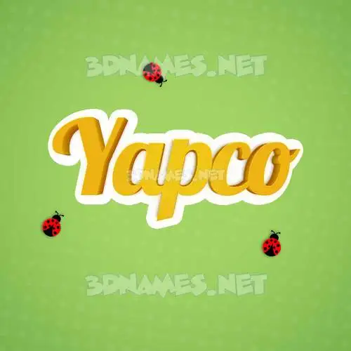 yapco in Ladybugs style - 3D name wallpaper