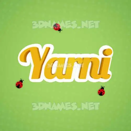 yarni in Ladybugs style - 3D name wallpaper