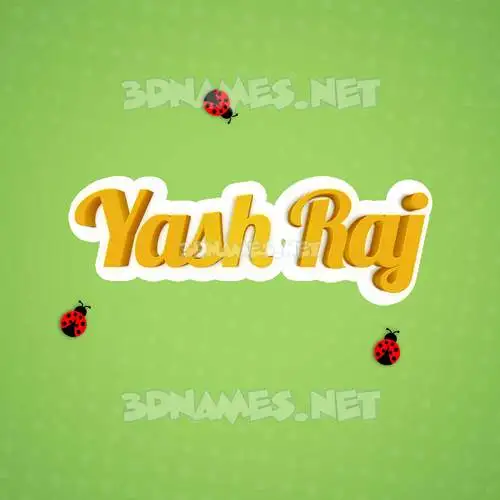 yash raj in Ladybugs style - 3D name wallpaper