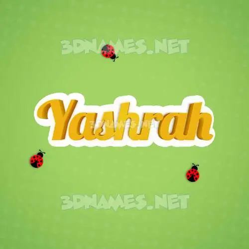 yashrah in Ladybugs style - 3D name wallpaper